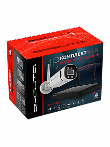 Комплект видеонаблюдения беспроводной на 4 камеры Wi-Fi 3MP Орбита OT-VNK07